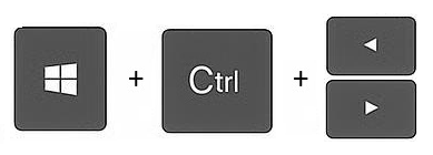 Windows + Ctrl + Left/Right Arrow shortcut: Switch between virtual desktops